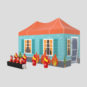 화재 진압 체험 캐노피 집 (출동 119)