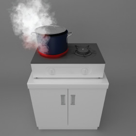 친환경 화재 발생 체험 장치 냄비