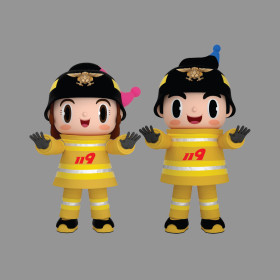 소방 영웅이 탈인형