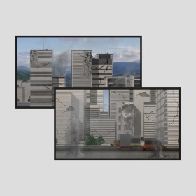 지진 저층 고층 영상