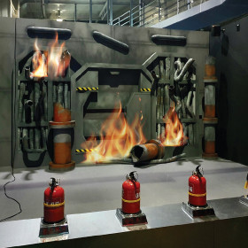 화재 연출 프로젝션 맵핑